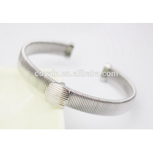 Brazalete de alambre de acero brazaletes de plata de alambre fino brazaletes